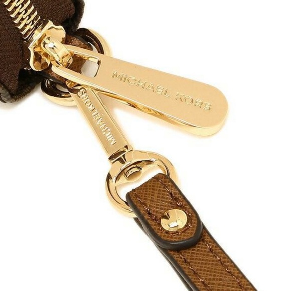 Michael Kors Jet Set Travel Large Travel CONTINENTAL Wristlet-Wallet Brown - Picture 10 of 11